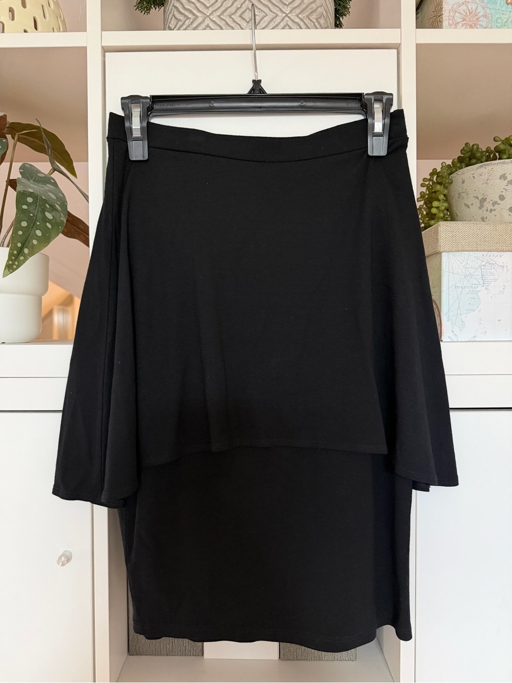 Only Hearts Black Layered Tiered Midi Skirt Size S